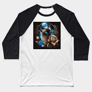 Siamese Moon Magic Baseball T-Shirt